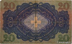 20 Francs SUISSE  1933 P.39d B+