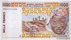 1000 Francs WEST AFRIKANISCHE STAATEN  1999 P.111Ai VZ