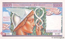 1000 Francs TRÉSOR PUBLIC Spécimen FRANCIA  1955 VF.35.00S