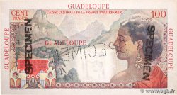 100 Francs La Bourdonnais Spécimen GUADELOUPE  1946 P.35s AU+