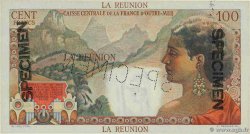 100 Francs La Bourdonnais Spécimen ISOLA RIUNIONE  1946 P.45s q.FDC