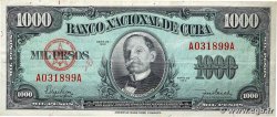 1000 Pesos CUBA  1950 P.084 VF