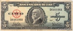 5 Pesos CUBA  1960 P.091b BC