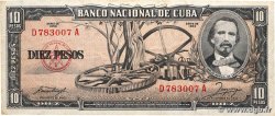 10 Pesos KUBA  1958 P.088c