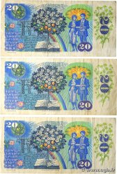 20 Korun Lot CZECHOSLOVAKIA  1988 P.095a F