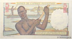 5 Francs FRENCH WEST AFRICA  1943 P.36 EBC+