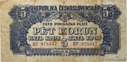 5 Korun CZECHOSLOVAKIA  1944 P.046b F+