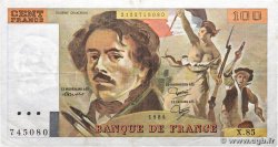 100 Francs DELACROIX modifié FRANCE  1984 F.69.08a VF