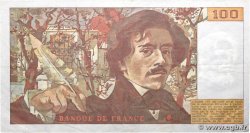 100 Francs DELACROIX modifié FRANCE  1984 F.69.08a VF