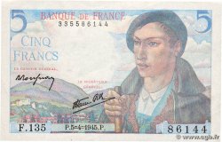 5 Francs BERGER FRANKREICH  1945 F.05.06