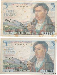 5 Francs BERGER Lot FRANCIA  1947 F.05.07 MBC+