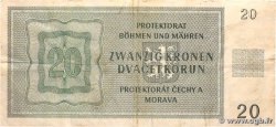 20 Korun BOEMIA E MORAVIA  1944 P.09a q.BB