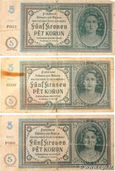 5 Korun Lot BOHEMIA Y MORAVIA  1940 P.04a RC