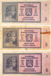 5 Korun Lot BOHEMIA & MORAVIA  1940 P.04a G