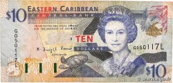 10 Dollars EAST CARIBBEAN STATES  1994 P.32l VG