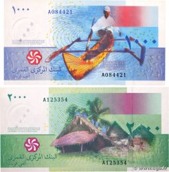 1000 et 2000 Francs Lot COMOROS  2005 P.16a et P.17 UNC