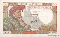 50 Francs JACQUES CŒUR FRANCIA  1941 F.19.10 BB