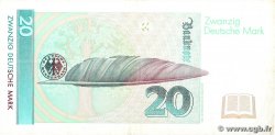 20 Deutsche Mark GERMAN FEDERAL REPUBLIC  1991 P.39a VF