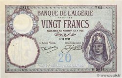 20 Francs ALGERIA  1928 P.078b