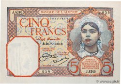 5 Francs ALGÉRIE  1933 P.077a