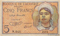 5 Francs ALGÉRIE  1944 P.094a