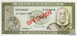 1 Pa anga Spécimen TONGA  1978 P.CS1 