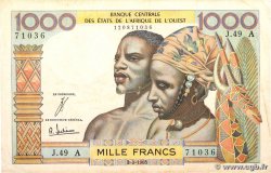 1000 Francs ESTADOS DEL OESTE AFRICANO  1965 P.103Ad