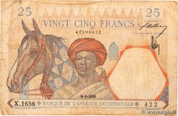 25 Francs FRENCH WEST AFRICA  1939 P.22