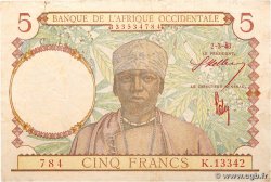 5 Francs FRENCH WEST AFRICA  1943 P.26