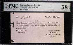 10 Livres Tournois typographié FRANCE  1720 Dor.22 AU