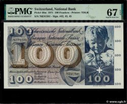 100 Francs Numéro spécial SUISSE  1971 P.49m FDC