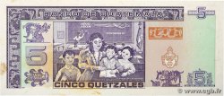 5 Quetzales GUATEMALA  1990 P.074a q.AU