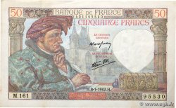 50 Francs JACQUES CŒUR FRANCIA  1942 F.19.18