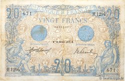 20 Francs BLEU FRANCIA  1912 F.10.02