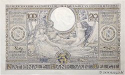 100 Francs - 20 Belgas BÉLGICA  1943 P.107 SC+