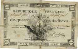 400 Livres Faux FRANCE  1792 Ass.38x F