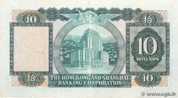 10 Dollars HONG KONG  1972 P.182g F