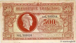 500 Francs MARIANNE fabrication anglaise FRANCE  1945 VF.11.01 VG