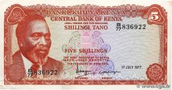 5 Shillings KENIA  1977 P.11d fVZ