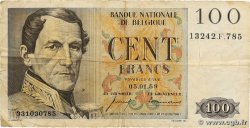 100 Francs BELGIEN  1959 P.129c