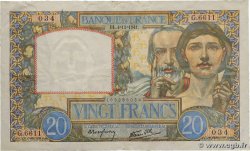 20 Francs TRAVAIL ET SCIENCE FRANKREICH  1941 F.12.20