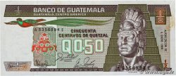 50 Centavos de Quetzal GUATEMALA  1988 P.065 AU+