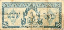 20 Piastres bleu FRENCH INDOCHINA  1943 P.065 F