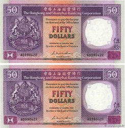 50 Dollars Consécutifs HONG KONG  1985 P.193a NEUF