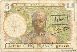 5 Francs AFRIQUE ÉQUATORIALE FRANÇAISE Brazzaville 1941 P.06a RC