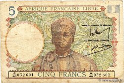 5 Francs AFRIQUE ÉQUATORIALE FRANÇAISE Brazzaville 1941 P.06a SGE