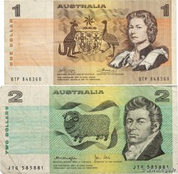 1 et 2 Dollars Lot AUSTRALIA  1979 P.42A et P.43c F