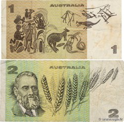 1 et 2 Dollars Lot AUSTRALIA  1979 P.42A et P.43c F