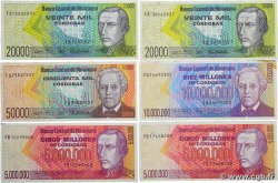 5000000 Cordobas Lot NICARAGUA  1990 P.160, P.161, P.165 et P.166 SC+