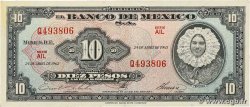 10 Pesos MEXICO  1963 P.058j XF+